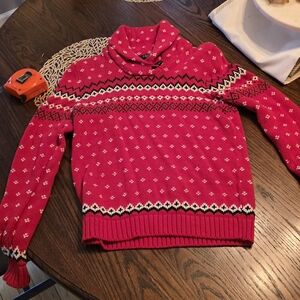 Red Fair Isle Sweater By Chaps